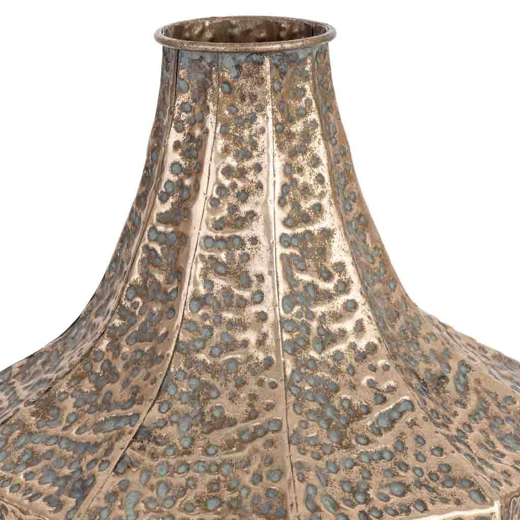 Vaso in metallo dorato 35,5 x 33,5 x 42,5 (h) cm