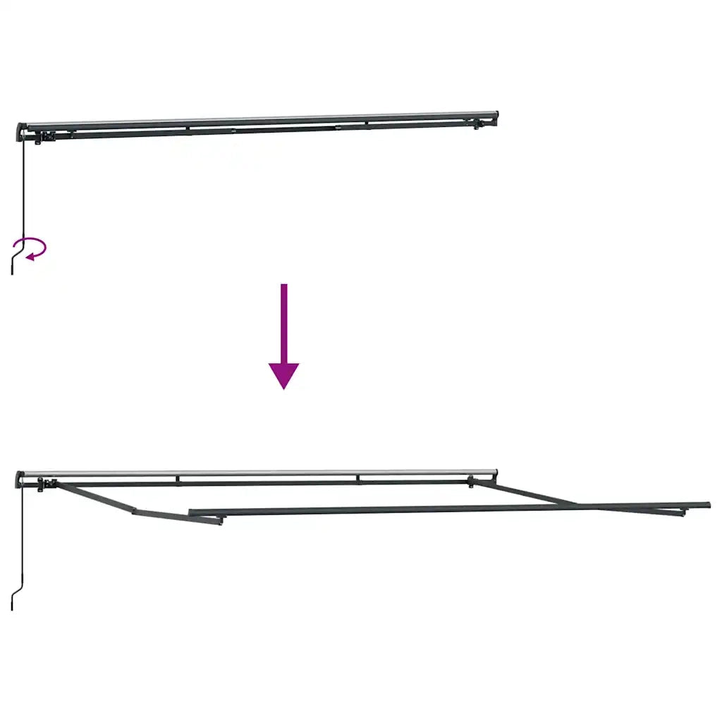 Tenda Sole Retrattile Manuale 500x300 cm Marrone