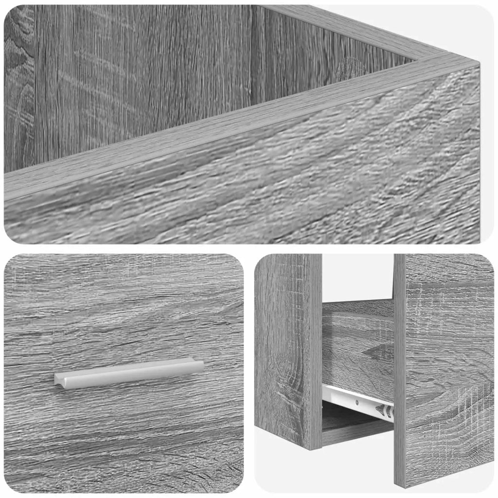 Mobile da bagno con lavabo Sonoma grigio 42 x 40 x 84,5 cm 890701