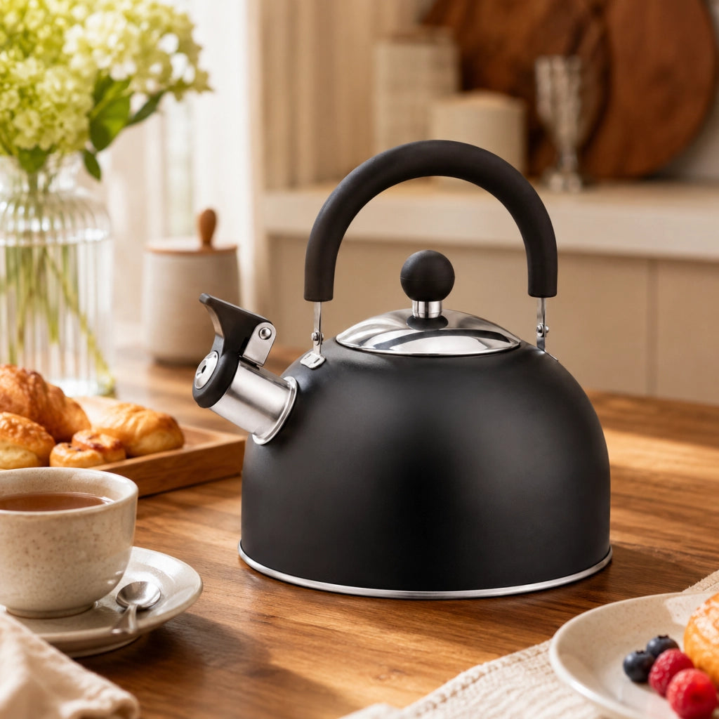 Bollitore Inox Fischio Xtra Acciaio Inox nero opaco 1,5 Litri