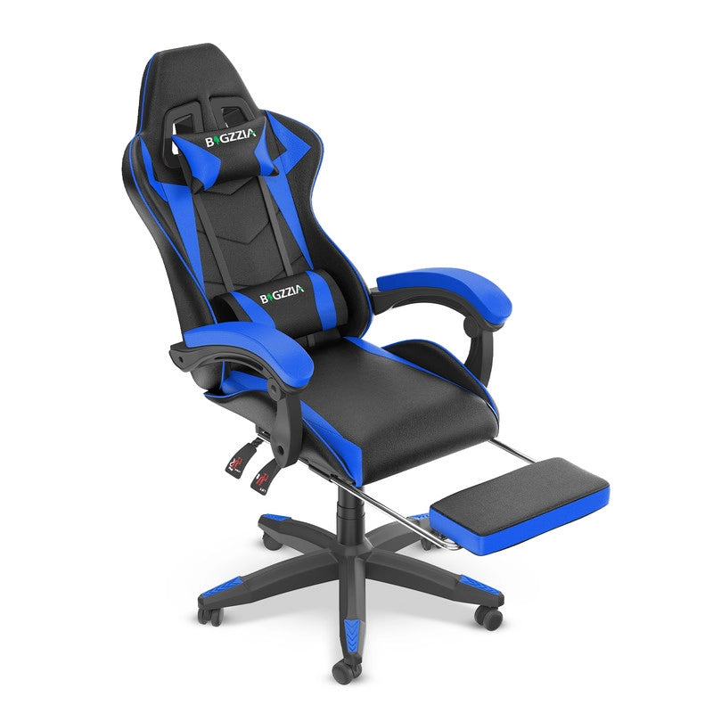 Sedia da gioco, sedia da gioco ergonomica  in similpelle PU, altezza regolabile, con poggiatesta e supporto lombare, poggiapiedi