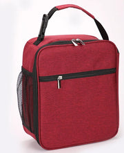 Borsa isolata per il pranzo con design mimetico Tas da spalla per il pranzo per bambini adulti per scuola ufficio esterno - rosso