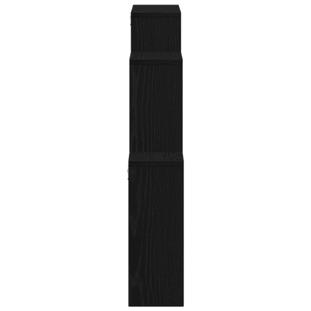 Armadio a muro  Nero Rovere 80x15x78,5 cm in legno ingegnerizzato