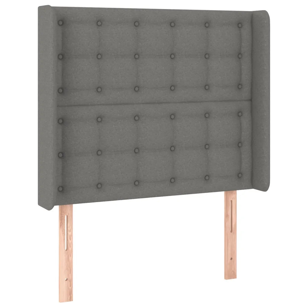 Testiera a LED Grigio Scuro 83x16x118/128 cm in Tessuto 3124457
