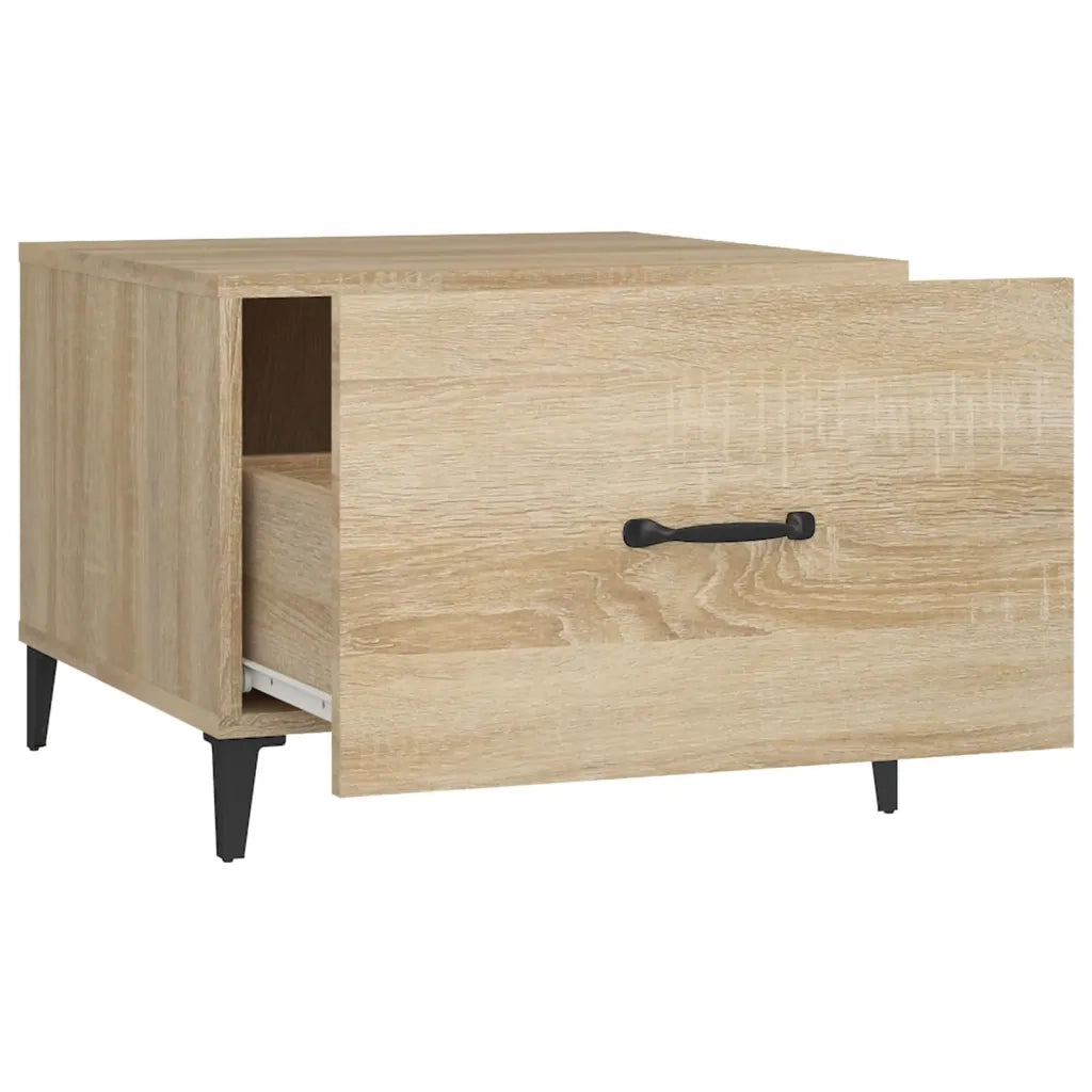 Tavolino da Salotto-Tavolino da soggiorno Gambe in Metallo Rovere Sonoma 50x50x40 cm 411763