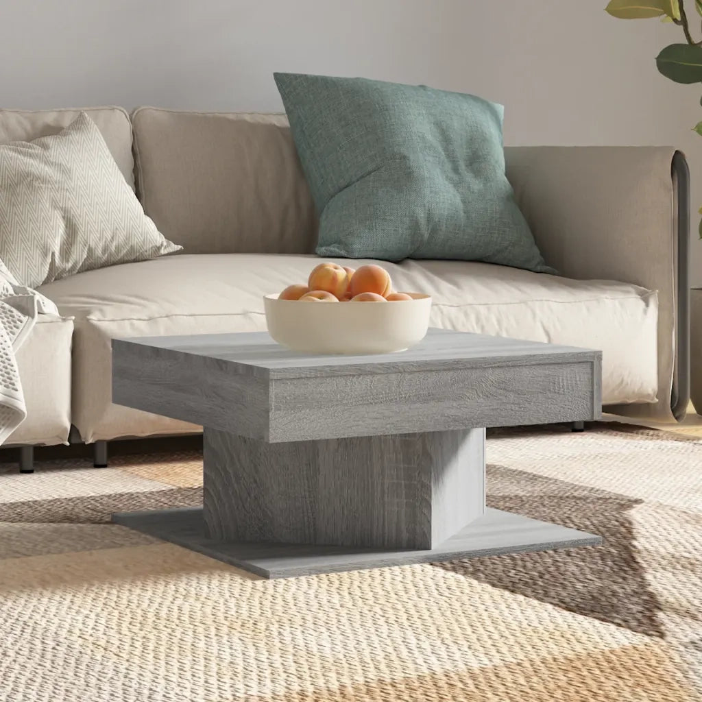 Tavolino da Salotto-Tavolino da soggiorno-Tavolo Grigio Sonoma 57x57x30 cm Legno Multistrato