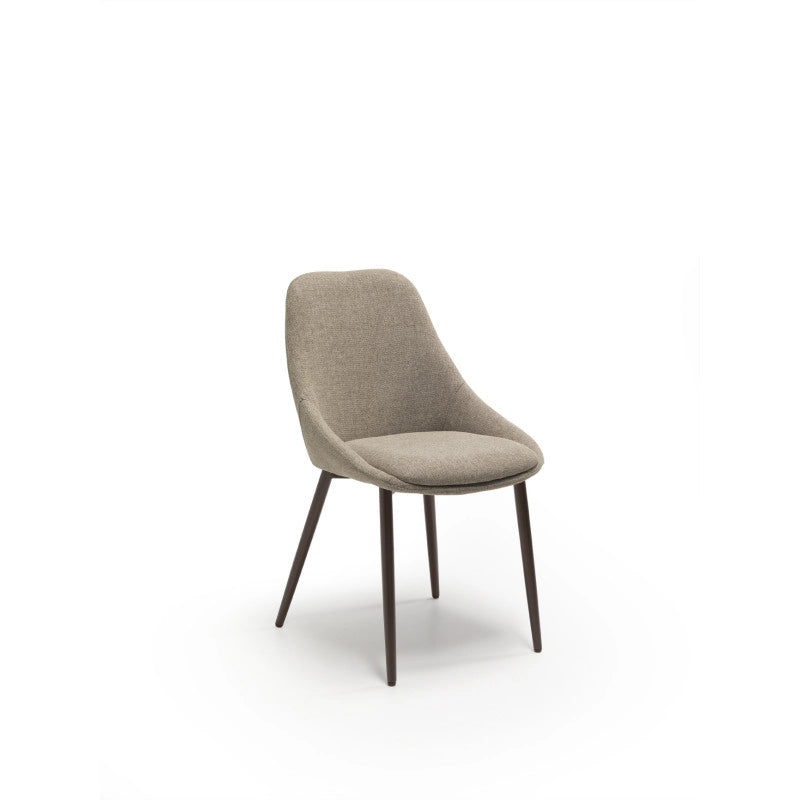 Sedia in tessuto easy-clean Gambe in metallo verniciato Kira 51cm X 59cm H 85cm Stones