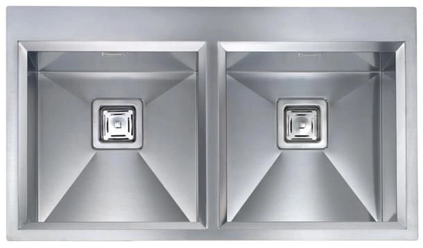 CM glamour mix 87,5 x 50 2V Lavello ad incasso Rettangolare Acciaio inossidabile