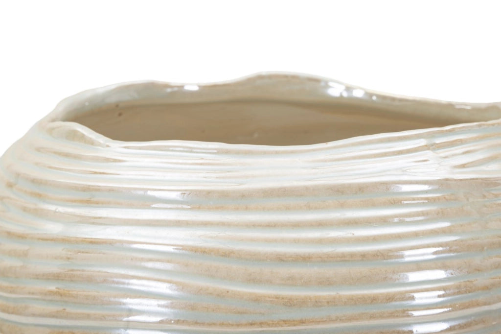 Vaso Perly Round Ø27x24 cm in Ceramica Perla