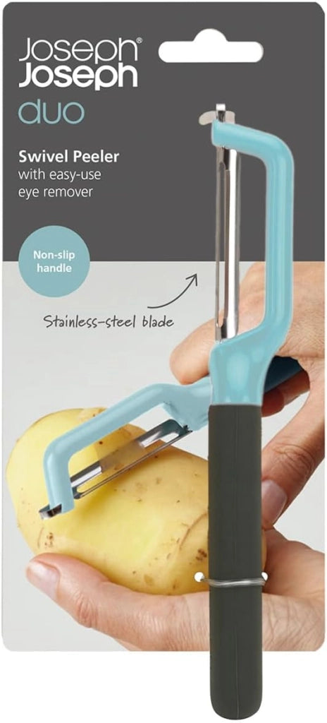 Joseph Joseph Pelapatate dritto girevole 2-in-1 Duo, Azzurro