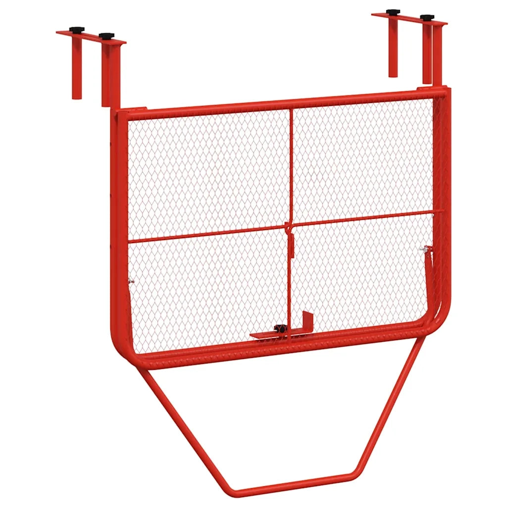 Tavolo da Balcone Rosso 60x40 cm in Acciaio cod mxl 42031