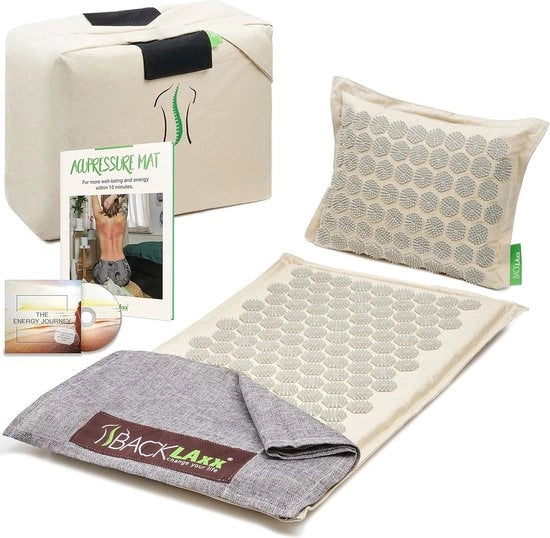 Set di Mat e Cuscino per Massaggio e Relax - Mat con Spine per Massaggio per Uso Casalingo