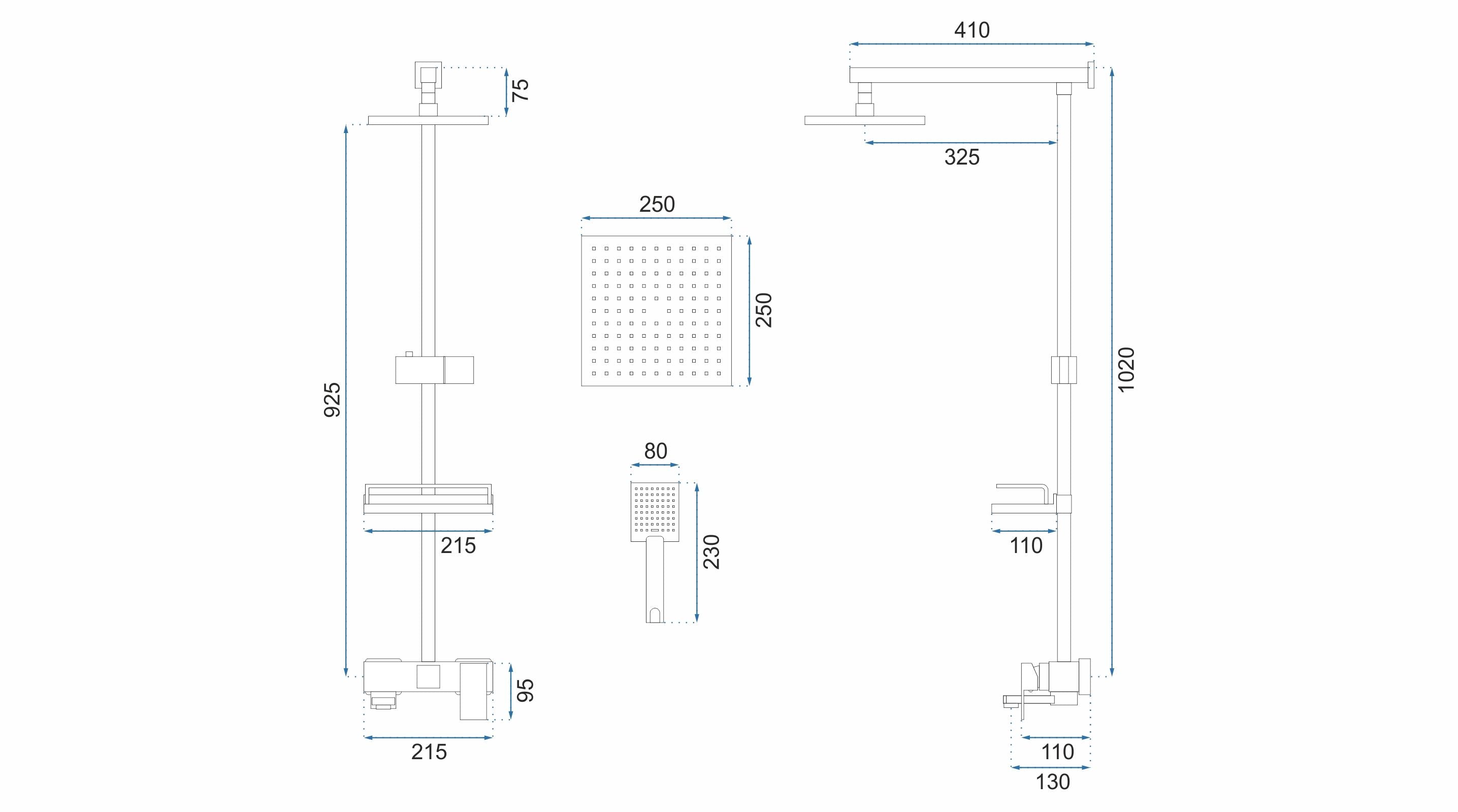 Set Doccia Da Incasso Jack Gold