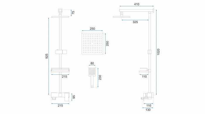 Set Doccia Da Incasso Jack Gold