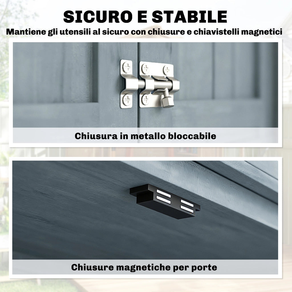 Armadio da Giardino ¨C zephmum ¨C Legno 2 Ripiani