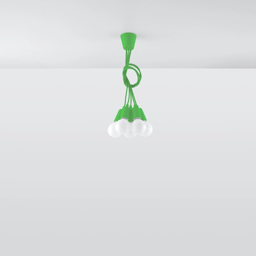 Lampada a sospensione DIEGO 5 verde
