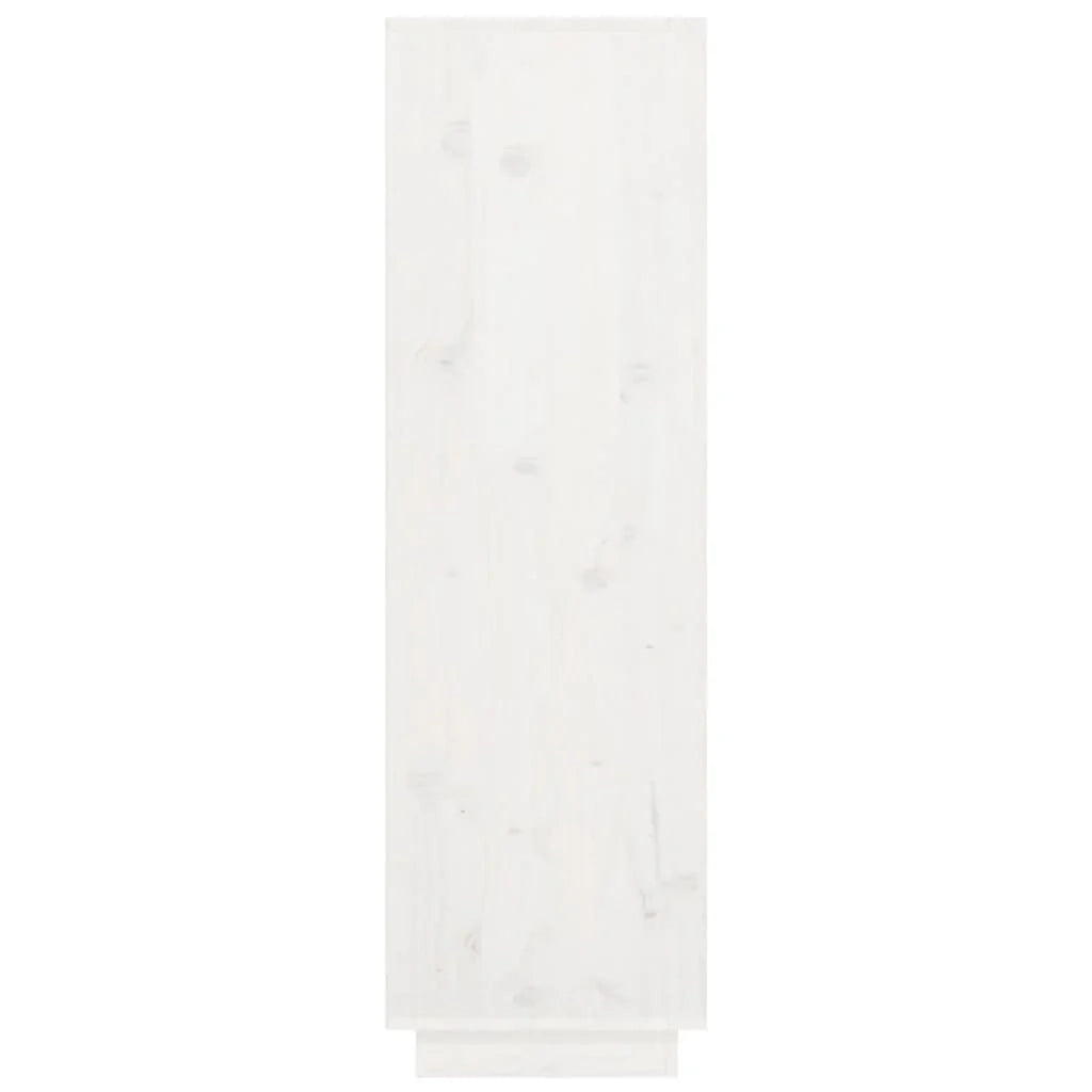 Buffet credenza cassettiera armadio mobile contenitore organizer cucina soggiorno salotto alto 38 x 35 x 117 cm legno massello di pino bianco 02_0032442