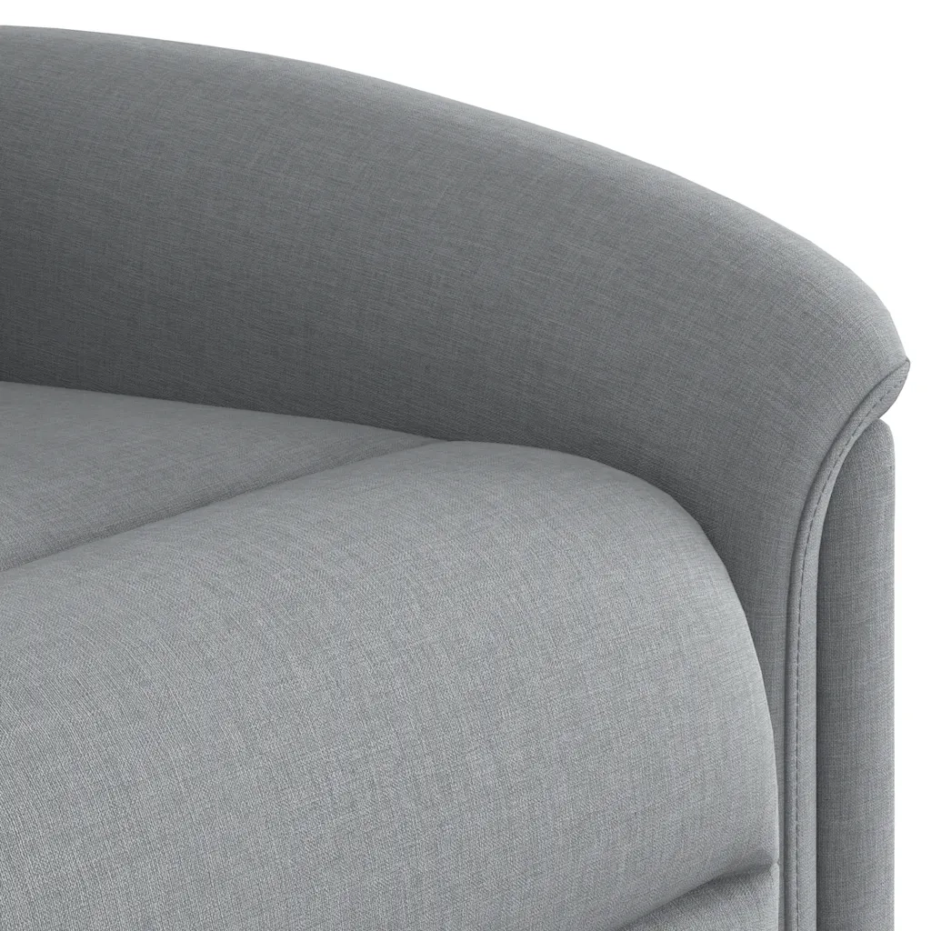 Divano Sedia-Poltrona Reclinabile in Tessuto Grigio Chiaro 545316