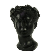 Portavaso resina busto nero cm 14x16h21