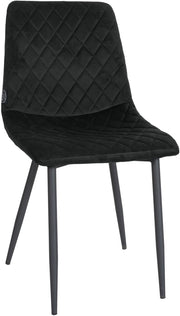 Sedia da pranzo Telde Velvet nero