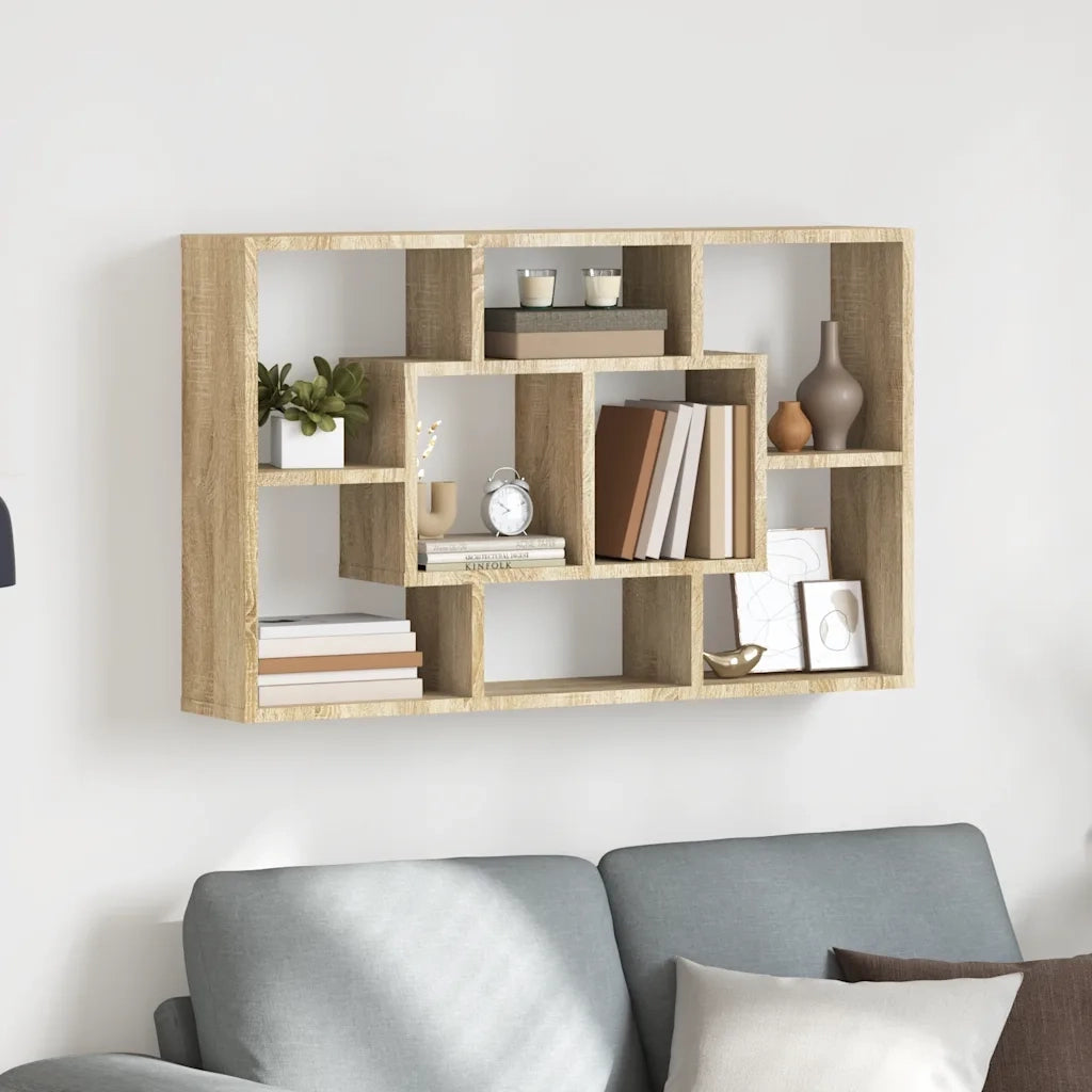 Mensola a Muro Rovere Sonoma 85x16x52,5 cm in Legno Multistrato cod mxl 58361
