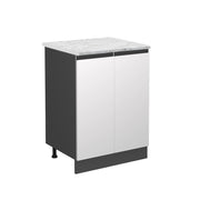 Vicco Mobiletto base cucina Bianco 60 cm PL Marmo