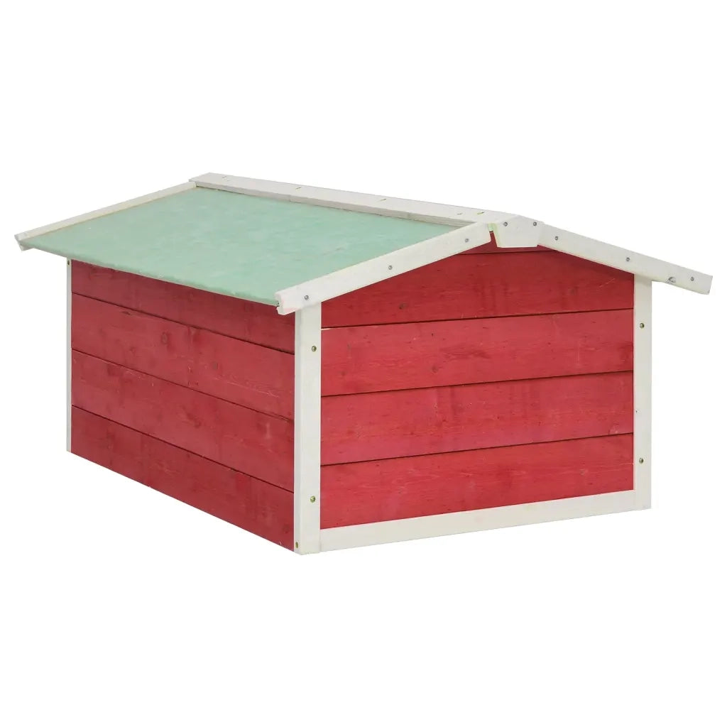 Casetta per Tosaerba Robotizzato 72x87x50 cm Rossa Bianca Abete cod mxl 61295