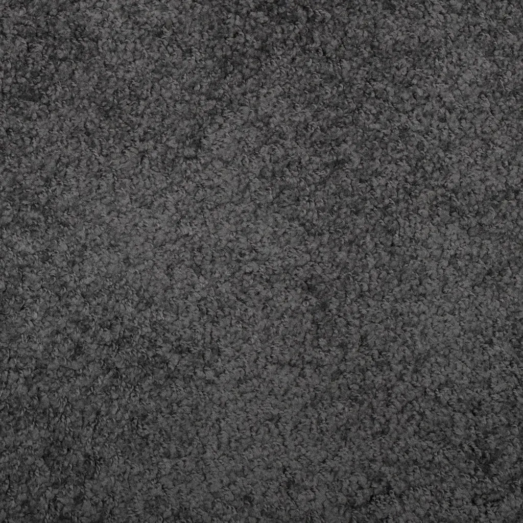 Tappeto Shaggy PAMPLONA a Pelo Lungo Moderno Nero Ø 80 cm 375199