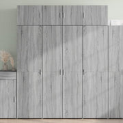 Credenza Grigio Sonoma 80x42,5x185 cm in Legno Ingegnerizzato 3281439