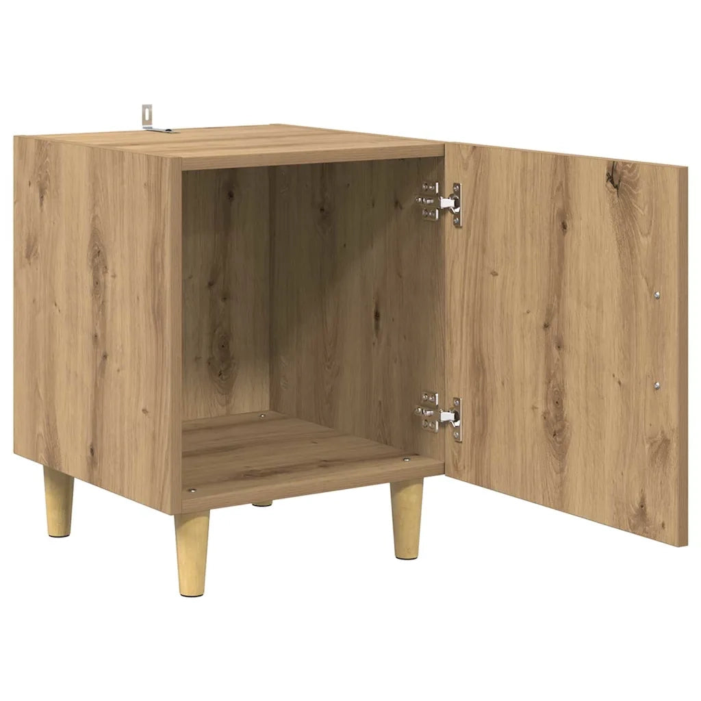 Armadio da Notte 2 pcs Rovere artigianale 40 x 40 x 50 cm