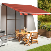 Tessuto di Ricambio Tenda da Sole-Ricambio telo per tenda da sole Arancione e Marrone 4,5x3,5 m