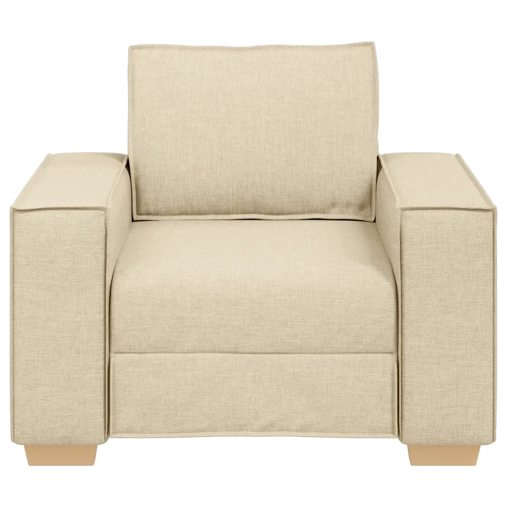 Poltrona | Sedia Relax Divano Crema 100x78x84 cm Tessuto