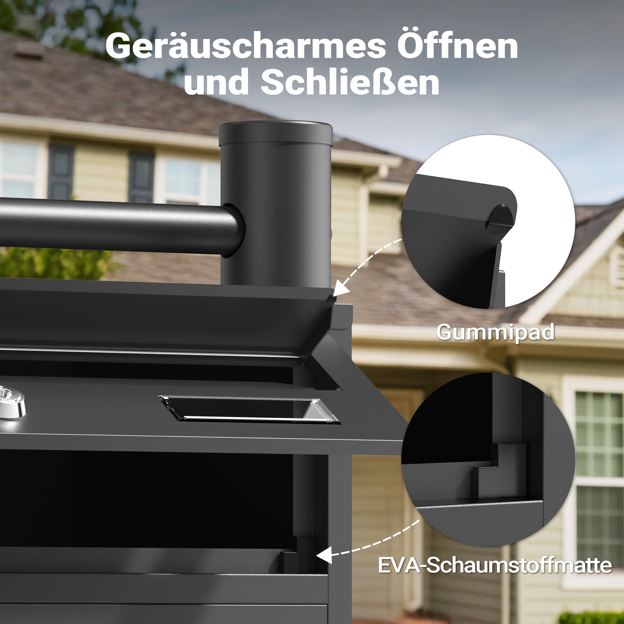 Cassetta postale condominiale autoportante 3 posti, 1 modulo, nero 556 x 270 x 1500 mm