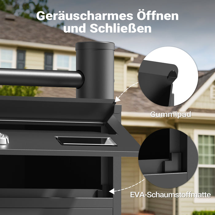 Cassetta postale condominiale autoportante 3 posti, 1 modulo, nero 556 x 270 x 1500 mm