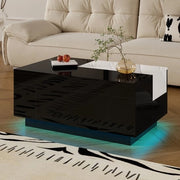 Sedia da salotto - Illuminazione LED - Sedia estratta - Bianco e nero - 16 colori