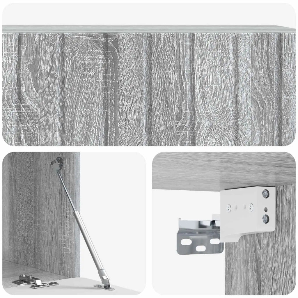 Mobile Porta TV da Muro Grigio Sonoma 98 x 41 x 30 cm