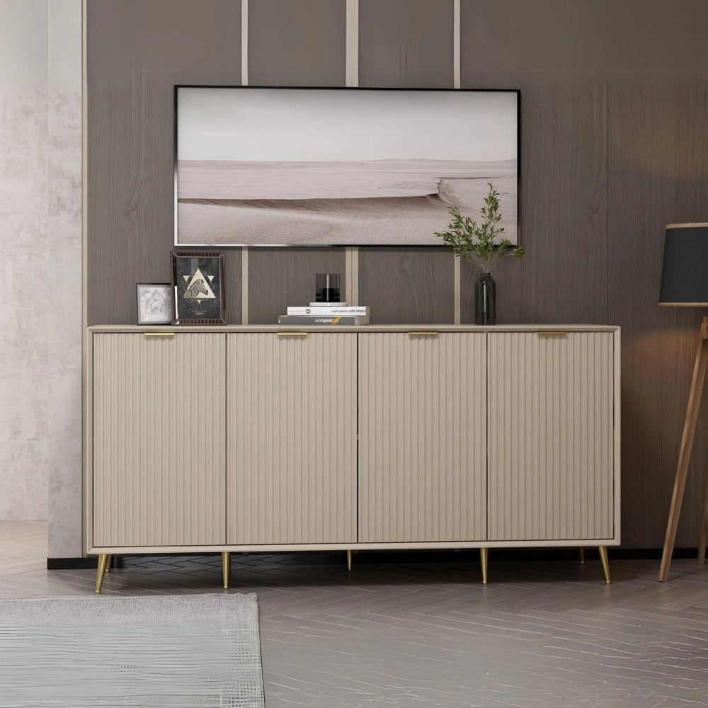 Madia Kale 4 ante cashmere effetto cannettato 180x45x90H : Eleganza e Funzionalità