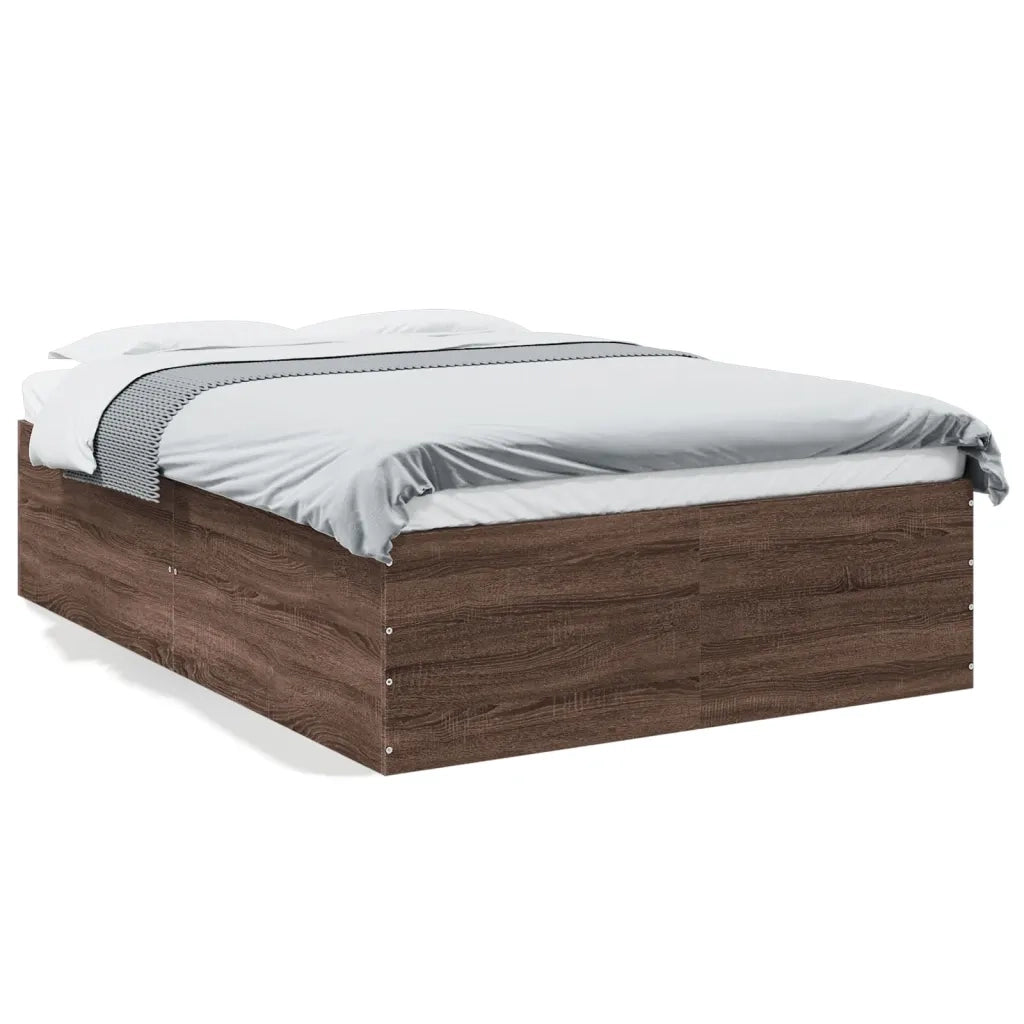 Giroletto-Struttura Letto Rovere Marrone 120x190 cm in Legno Multistrato
