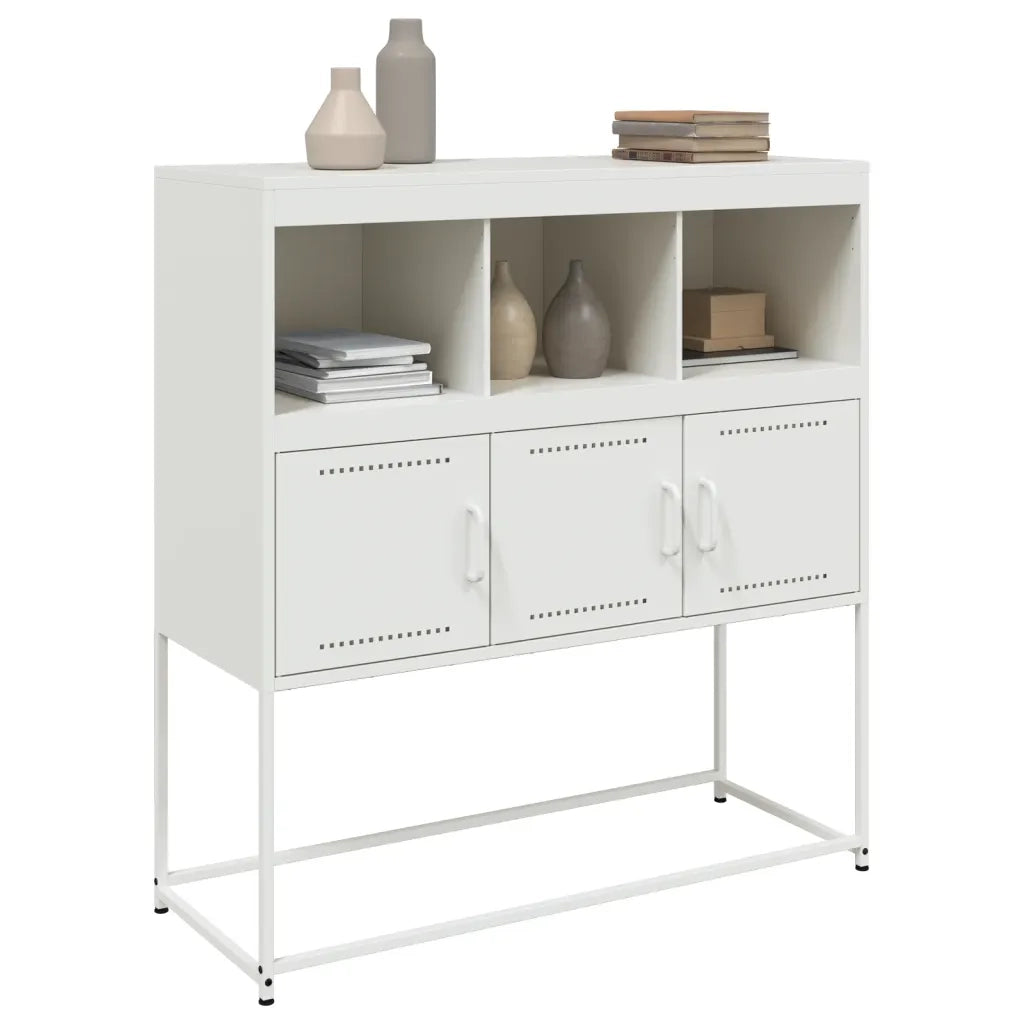 Credenza Bianca 100,5x39x107 cm in Acciaio 846595