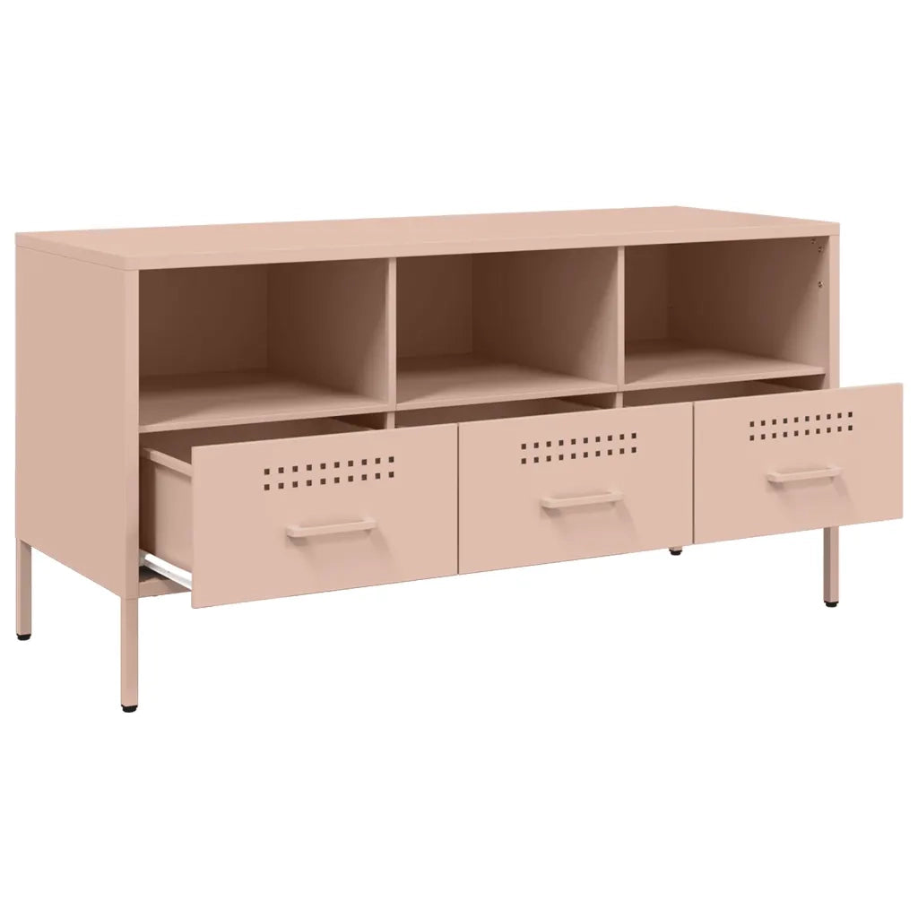 Mobile TV Rosa 100,5x39x50,5 cm in Acciaio 843037