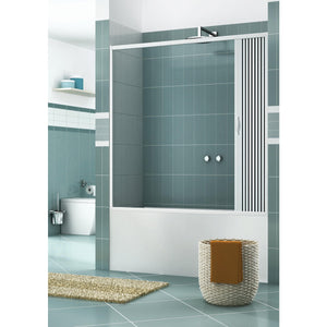 Sopravasca 150 cm 1 Anta a Soffietto in PVC H150 Caldoni Stjerne Bianco