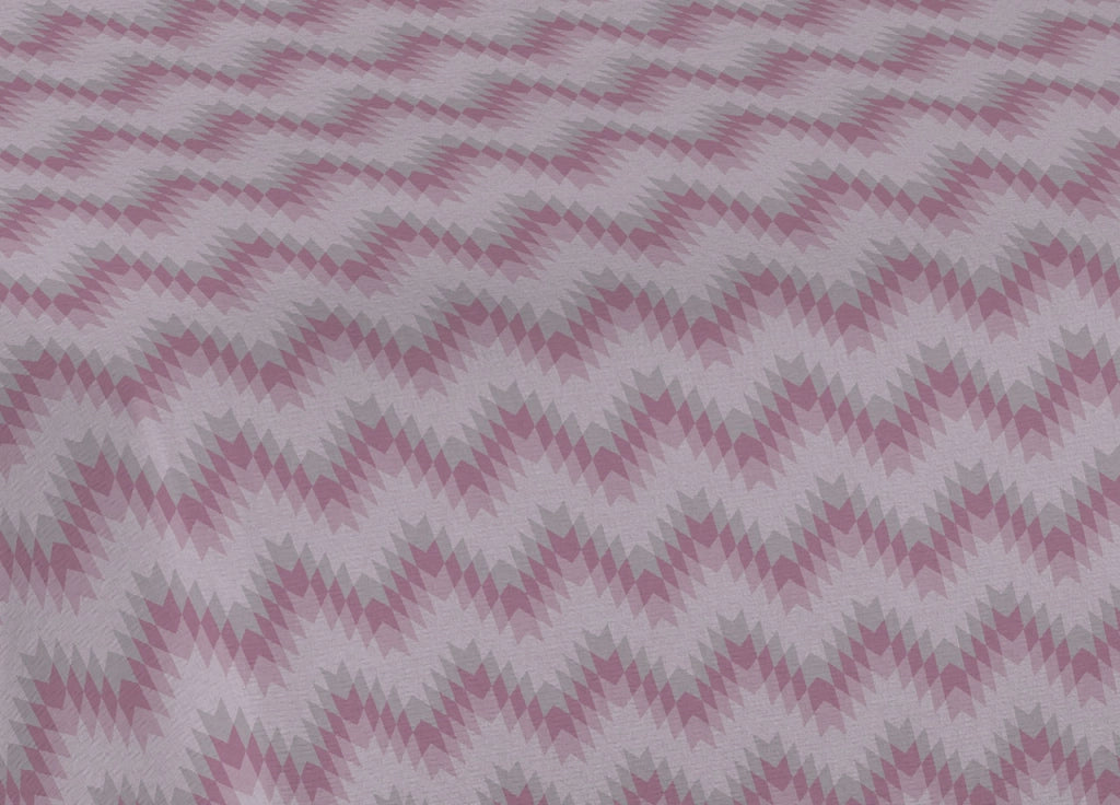 Copriletto Piquet Primavera Estate 100% Cotone Disegno 7672 Zig Zag - Matrimoniale - Rosa