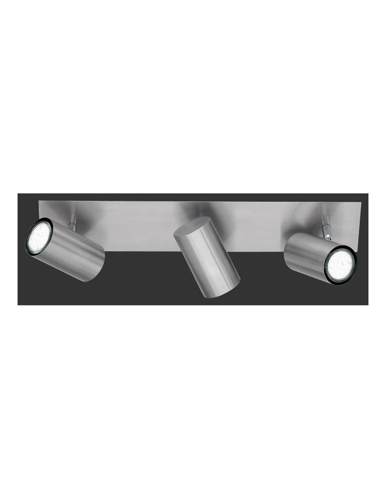 Lampada da Soffitto 3 Faretti Spot Orientabili Marley Nichel Trio Lighting