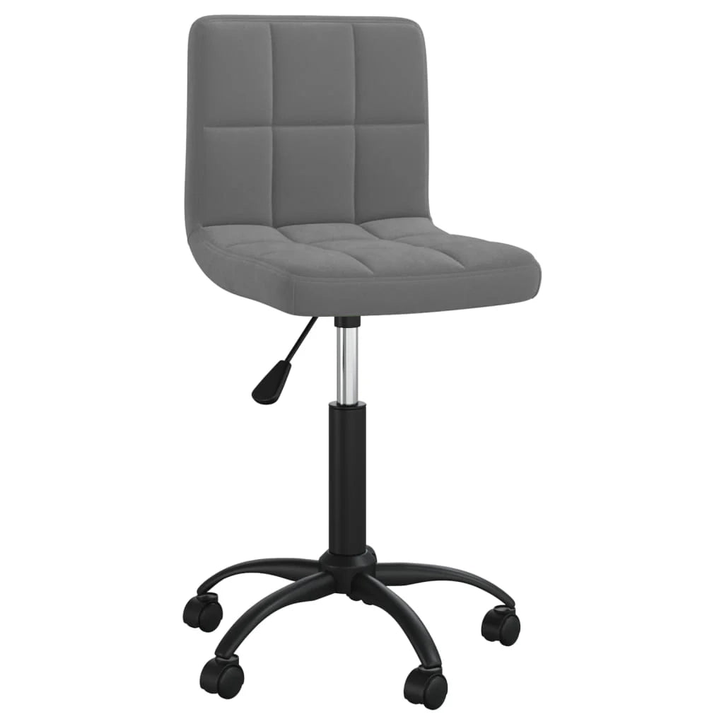 Sedia girevole da ufficio/studio velluto grigio scuro 02_0024134