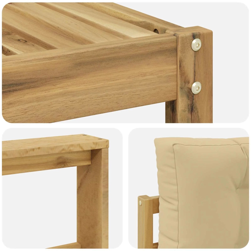 Set di divani da esterno 10 pz Bianco e Beige 3387077
