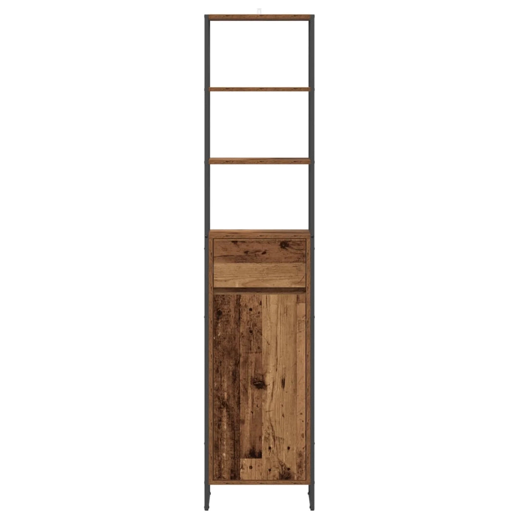 Mobile da Bagno con cassetto Legno vecchio 40 x 30 x 180 cm