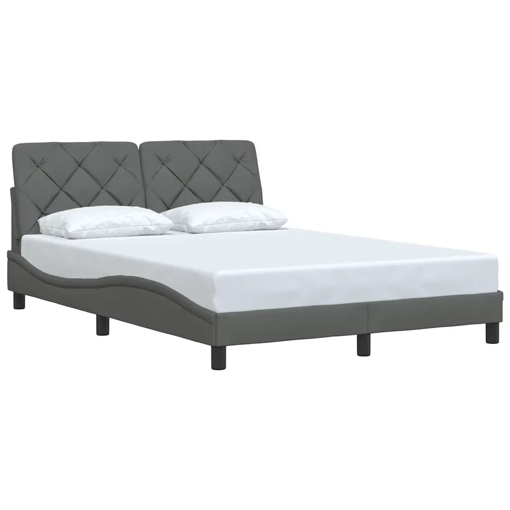 Giroletto senza Materasso Grigio Scuro 140x200 cm Tessuto