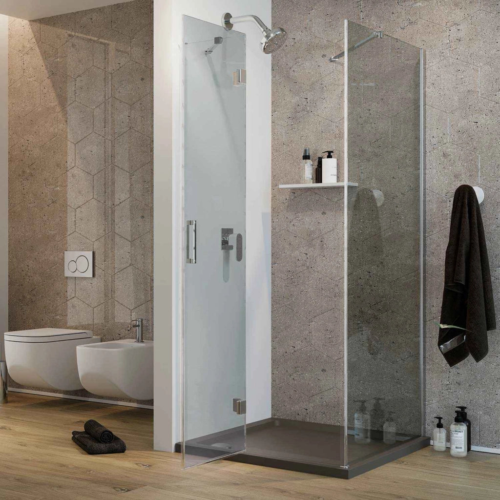 Box Doccia 70x30 CM H190 Trasparente con Easyclean mod. Flip Anta + Fisso