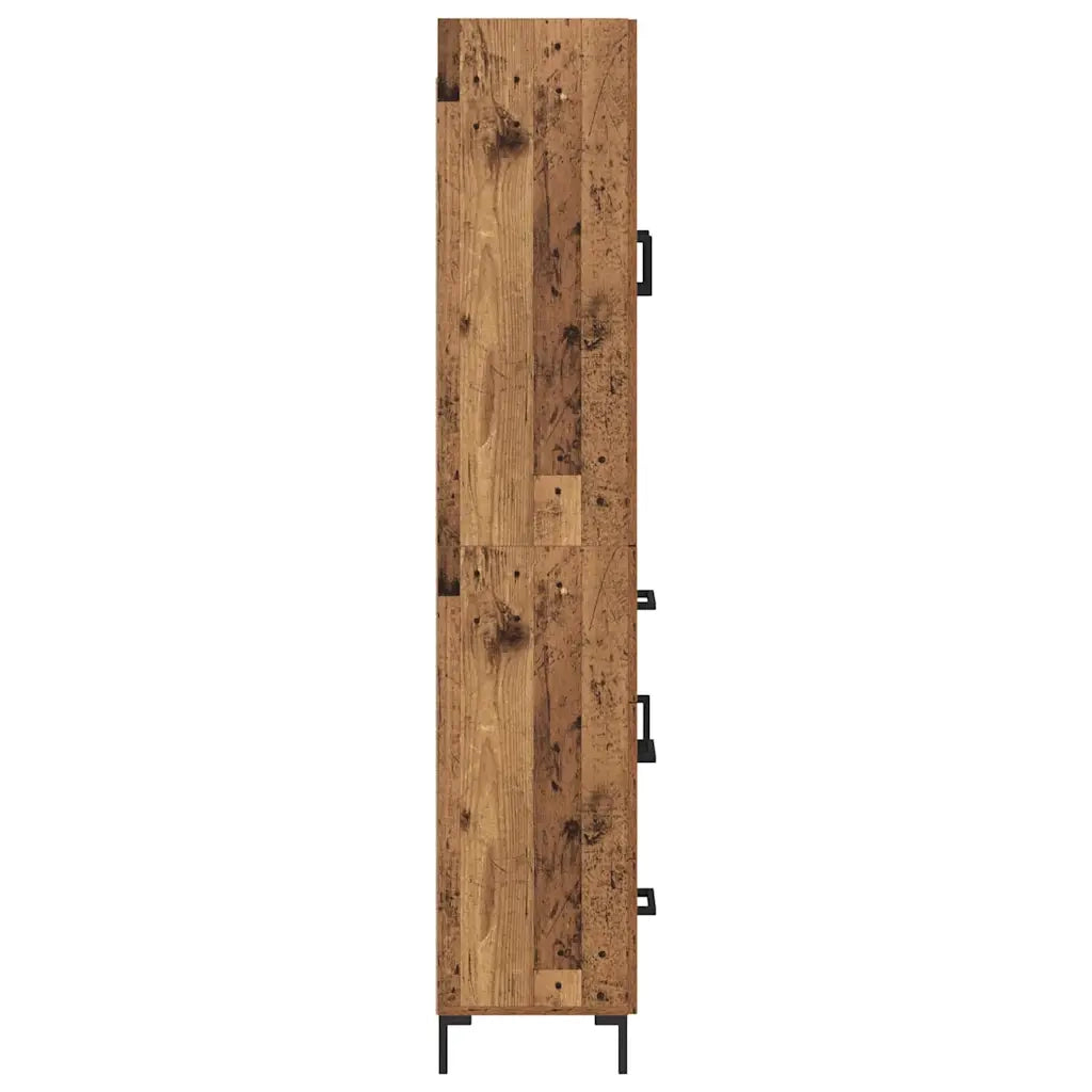 Credenza | Madia | Buffet da pranzo | Armadio da pranzo Legno vecchio 69,5 x 34 x 180 cm Legno multistrato