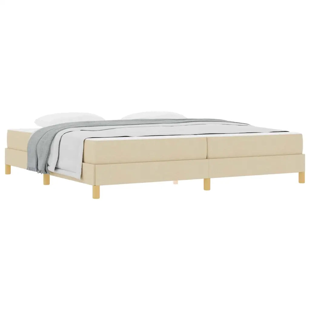 vidaXL Letto a molle Crema e Marrone 200 x 200 cm